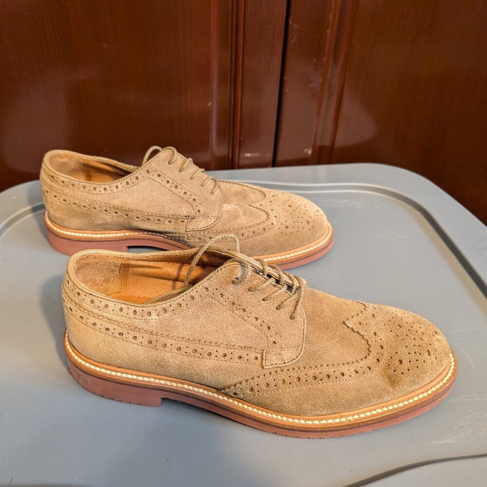 J Crew Kenton Suede Wingtip Dress Shoe US 8.5